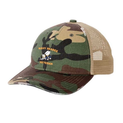 Port Authority®  Distressed Mesh Back Cap - Veteran